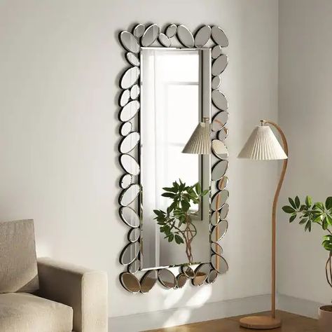 KOHROS Modern Beveled Rectangle Decorative Wall Mirror - 23.6" x 47.2" - On Sale - Bed Bath & Beyond - 37927980 Wall Mirrors For Bedroom, Mirrors For Bedroom, Living Room Mirror, Mirror For Bedroom, Entryway Door, Room Mirror, Decorative Wall Mirror, Mirror Store, Mirror Wall Bedroom