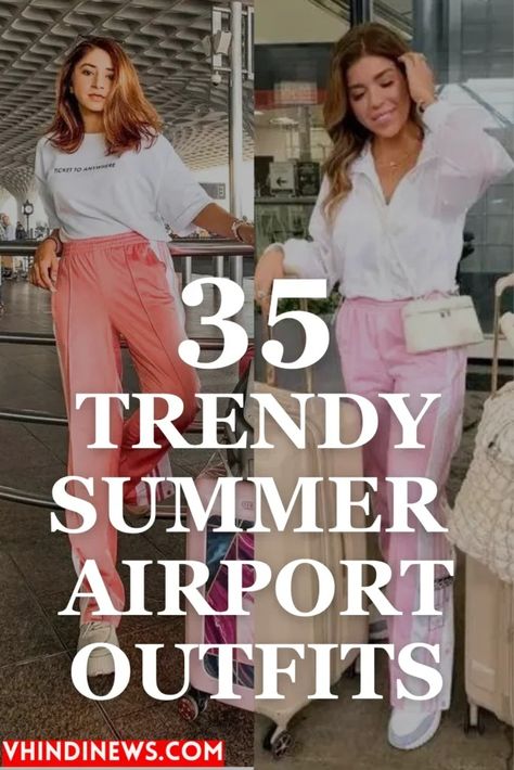 Top 35 Cute and Comfy Airport Outfits for Summer 2024: Travel in Style 87 Plus Size Airport Outfit Summer, Plus Size Airport Outfit, Cute Outfits For Summer, Airport Style Summer, Cute Airport Outfit, Mexico Vacation Outfits, Comfy Airport Outfit, Airport Outfit Summer, Beach Outfit For Women