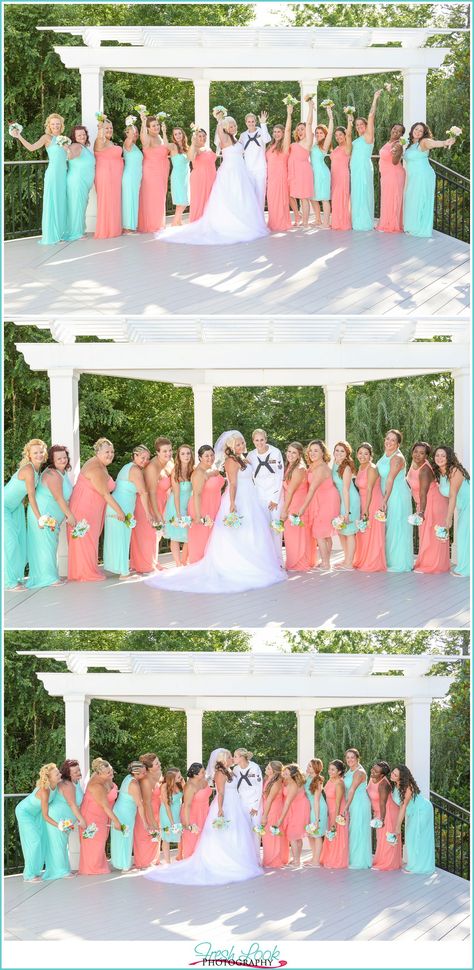 Teal And Coral Wedding Dress, Teal And Coral Wedding Ideas, Coral And Teal Beach Wedding, Coral Teal Wedding, Pink And Teal Wedding Theme, Teal Beach Wedding Ideas, Cow Renewal, Coral And Teal Wedding, Teal Beach Wedding