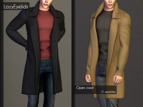 Sims 4 cc: Open coat Sims 4 Cc Male, Male Coat, Sims 4 Men Clothing, Sims 4 Male Clothes, Open Coat, Male Clothing, Sims 4 Teen, Sims 4 Characters, The Sims 4 Download