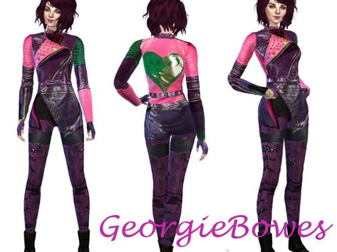 My retexture of Mal's outfit from the first Descendants movie Found in TSR Category 'Sims 4 Female Everyday' Descendants Sims 4 Cc, Sims 4 Cc Descendants, Sims 4 Descendants, Descendants Movie, Mal Descendants, Descendants 1, Sims4 Cc, Classic Pants, Cc Sims