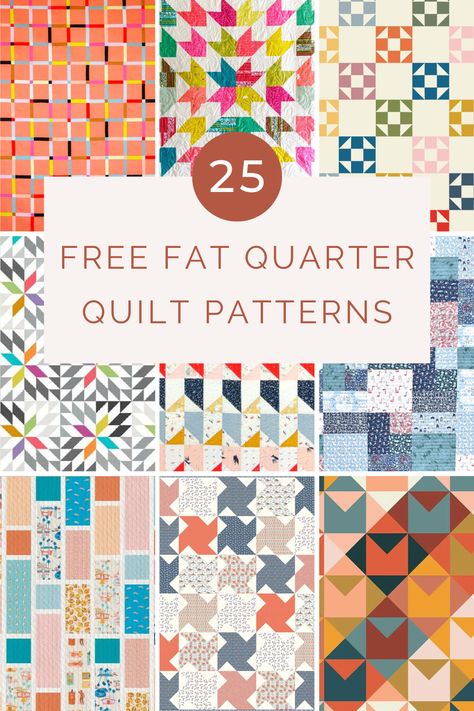 Quilt Pattern Beginner Free, All Blocked In Quilt Pattern, Sewing Quilts Patterns, Quilt Patterns That Showcase Fabric, Quilt Patterns To Showcase Fabric, Modern Quilt Blocks Free, Free Fq Quilt Patterns, Free Spirit Quilt Patterns, Simple Quilt Patterns Free Fat Quarters