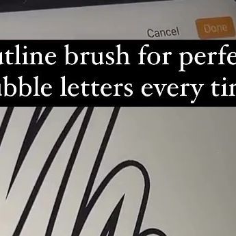 Procreate Tips on Instagram: "Amazing video by @brigidcareycreates How to make an outline brush in procreate #outlinebrush #procreate #bubbleletters #handlettering" Procreate Tips, Amazing Video, Bubble Letters, How To Make An, Cool Gifs, Hand Lettering, On Instagram, Instagram