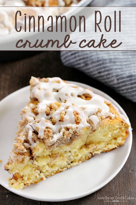 This Cinnamon Roll Crumb Cake starts with refrigerated cinnamon rolls - but you make it extra special with a homemade crumb topping! This recipe is perfect for Easter breakfast!