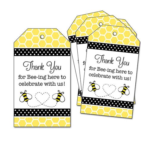 Amazon.com: 25 Bumble Bee Thank You Favor Tags - for Wedding, Bridal Shower, Baby Shower, 1st Birthday Party - Honeycomb - Thank you for Bee-ing Here : Handmade Products Bee Sticker, Engagement Party Wedding, 1st Birthday Party, Bee Theme, Amazon Handmade, Take Two, Shower Baby, Reveal Parties, Gender Reveal Party