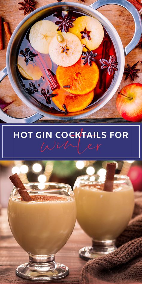 Gin Hot Toddy, Mulled Gin Recipe, Hot Gin Drinks, Hot Cocktails Winter, Gin Winter Cocktails, Winter Gin Cocktails, Mulled Gin, Hot Cocktail Recipes, Cocktails For Winter