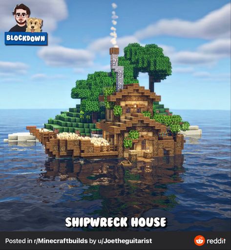 Minecraft Ship House, Vikings Village, Cute Minecraft House Ideas, Cute Minecraft House, Modern Minecraft House, Viking Architecture, Minecraft Aesthetics, Minecraft Building Designs, Modern Minecraft