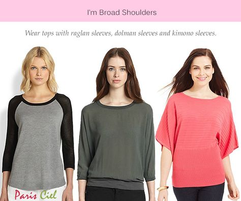 Tips & Tricks to Minimizing Broad Shoulders for Women - Paris Ciel - EN Broad Shoulder Women, Inverted Triangle Fashion, Inverted Triangle Outfits, Triangle Dress, Broad Shoulders, Fashion Tips For Women, Fashion 2020, Body Shape, Passion For Fashion