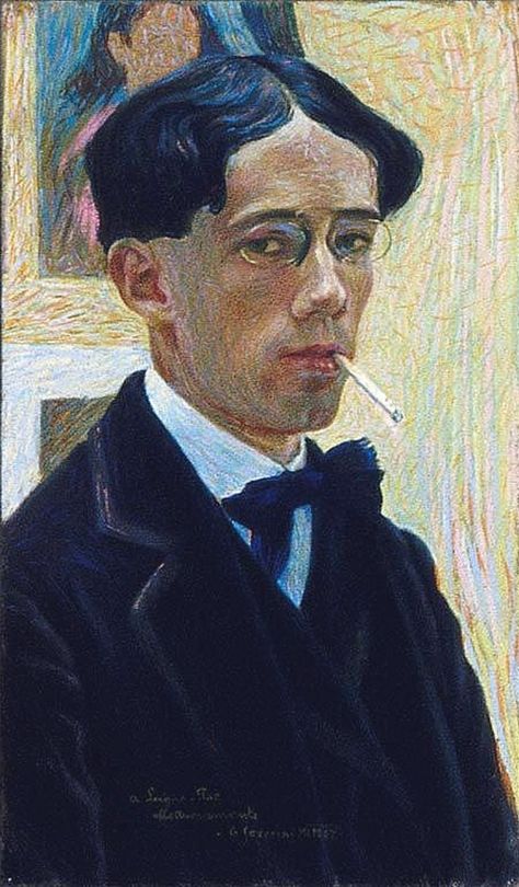 Gino Severini (1883-1966), 1909, Self-portrait. #Italian #Futurism Gino Severini, Self Portrait Artists, Giovanni Boldini, Museum Studies, Istoria Artei, Digital Museum, Italian Painters, Georges Braque, Drawing Artist