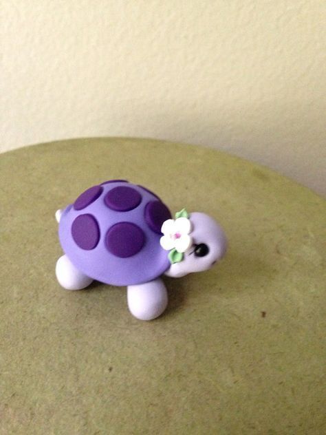 Clay Mirror, Polymer Clay Turtle, Fimo Kawaii, Clay Turtle, Air Clay, Foam Clay, Clay Crafts For Kids, Miniature Clay, Clay Fairies