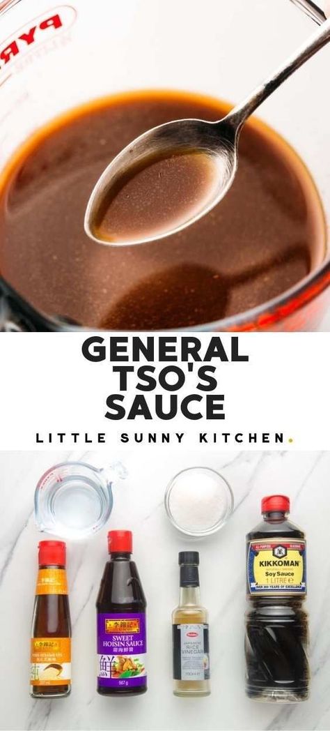 General Tso Sauce Recipe, General Tsao, Asian Sauce Recipes, General Tso Sauce, Stir Fry Sauce Recipe, Little Sunny Kitchen, Homemade Rubs, Asian Appetizers, Sunny Kitchen