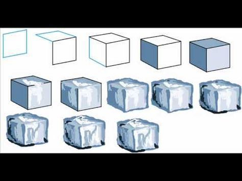 How To Draw An Ice Cube Easy Simple Step By Step Drawing Tutorial Ice Cube Drawing, Simple Step By Step Drawing, Ice Drawing, Texture Drawing, Photoshop For Photographers, Art Folder, Cute Cartoon Drawings, Photoshop Art, Step Drawing