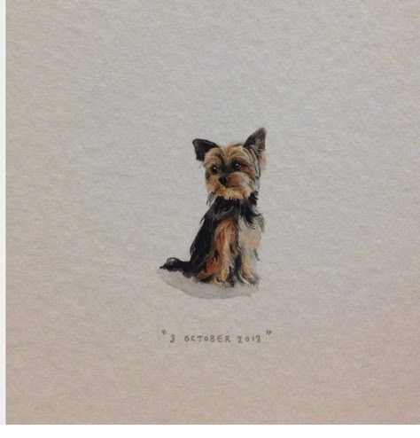 Yorkie Silhouette Tattoo, Yorkie Terrier Tattoo, Watercolor Yorkie, Yorkshire Terrier Tattoo, Yorkie Tattoo, Yorkie Painting, Tatoo Dog, Yorkie Haircuts, Dogs Tattoo