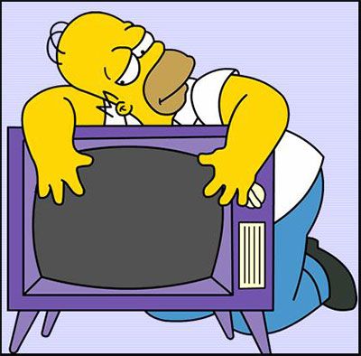 Homer and his  tv Utopia Tv, The Simpsons Show, Simpson Tv, Homer Simpson, The Society, Telling Stories, The Simpsons, Lisa Simpson, Winnie The Pooh