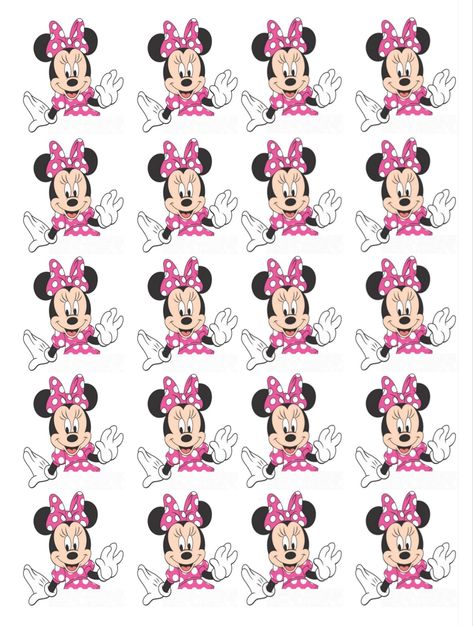 Minnie Mouse Printables, Minnie Mouse Cupcake Toppers, Minnie Mouse Birthday Party Decorations, Boy Baby Shower Centerpieces, Minnie Mouse Birthday Decorations, Minnie Mouse Cupcakes, Bolo Minnie, Minnie Party, Minnie Mouse Birthday Party