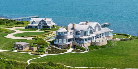 A Robert A.M. Stern-Designed Home on the Massachusetts Coast Asks $18.9 Million - WSJ Dream Beach Houses, Large House, Beach Cottage Style, Dream Beach, Happy Design, Waterfront Homes, Futurism, Pretty House, Beach Cottages