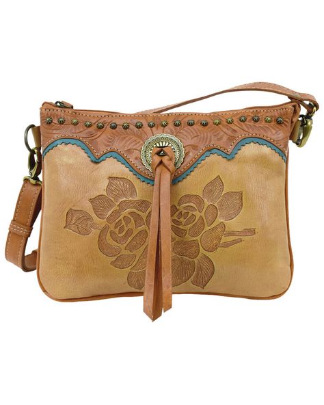 Western Handbags, Lace Bag, Western Purses, Golden Tan, Cross Body Bags, Hand Tooled Leather, Natural Tan, American West, Womens Crossbody Bag