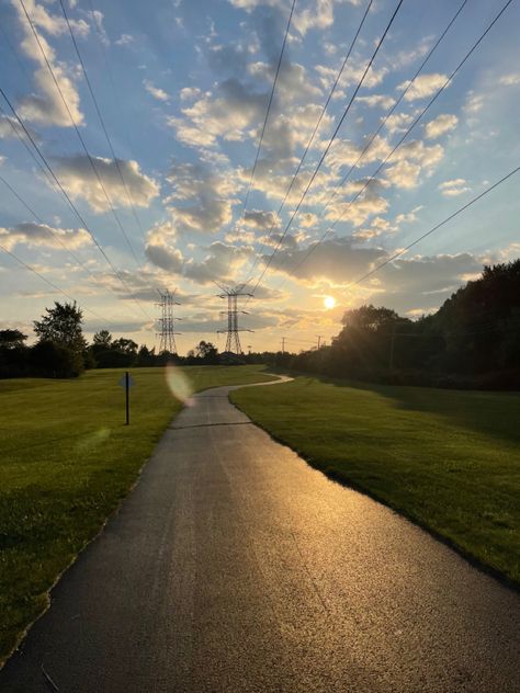 #sunset #walking #trail #sky #sunsetpics Sunset Walk, Walking Trail, Sunset Pictures, The Outsiders, Walking, Water, Travel, Quick Saves, Nature