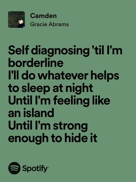 Camden Lyrics Gracie Abrams, Camden Gracie Abrams, Gracie Lyrics, Sorry Lyrics, Pretty Lines, Deep Lyrics, Real Lyrics, Relatable Lyrics, New Lyrics