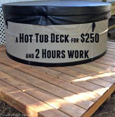 Easy Diy Deck, Deck On A Budget, Whirlpool Deck, Hot Tub Landscaping, Hot Tub Patio, Hot Tub Designs, Portable Hot Tub, Diy Hot Tub, Hot Tub Deck