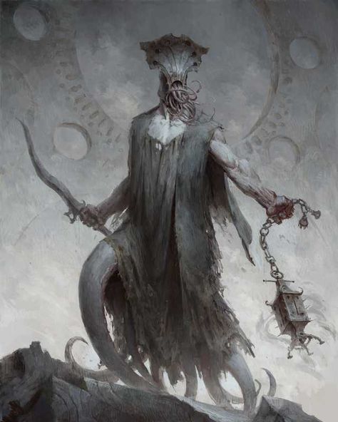 D&D Art Dump Part 1: Character Art - Imgur Bogdan Rezunenko, Fantasy Priest, Demonic Creatures, Lovecraftian Horror, Dark Creatures, Horror Artwork, Rpg Characters, Art Watch, Cosmic Horror