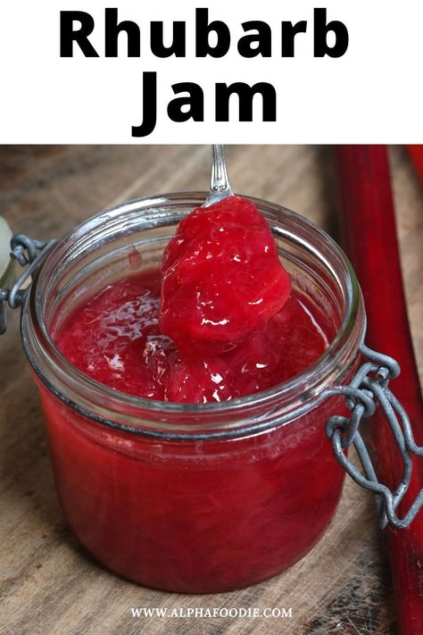 Rhubarb Jam Recipes Canning, Strawberry Rhubarb Jam Recipe, Rhubarb Jelly, Rhubarb Jam Recipes, Rhubarb Syrup, Strawberry Rhubarb Jam, Rhubarb Desserts, Rhubarb Jam, Spicy Dishes