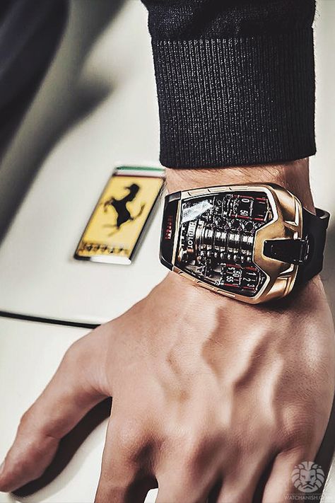 LaFerrari on the wrist this Sunday. Hublot Watches, Amazing Watches, Expensive Watches, Watches Unique, Stylish Watches, Luxury Watches For Men, Patek Philippe, Sport Watches, Watch Collection