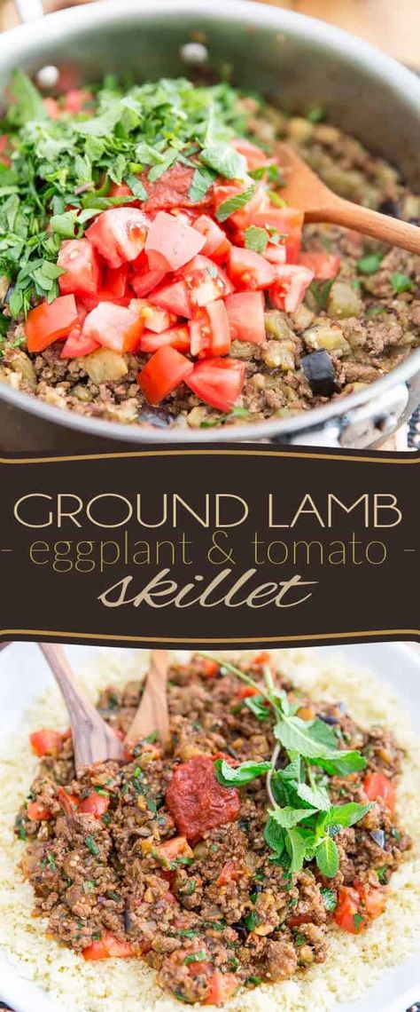 Ground Lamb Recipes, Healthy Italian Recipes, Healthy Cooking Oils, Lamb Dishes, Ground Lamb, Lebanese Recipes, Eggplant Recipes, Paleo Dinner, Healthy Foodie