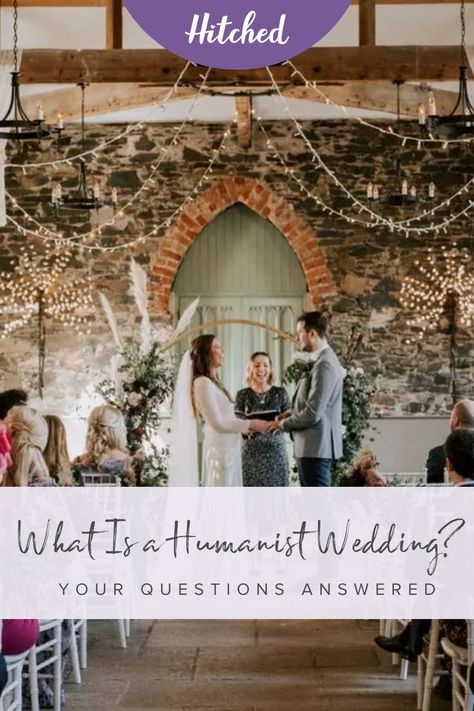 Curious about what a humanist wedding is, what a humanist celebrant does and if a humanist ceremony might be right for you? Here's your ultimate guide. Humanist Wedding Ceremony, Welcome Words, Religious Wedding, Sand Ceremony, Nontraditional Wedding, Civil Ceremony, Wedding Ceremonies, Marriage Ceremony, Fun Couple