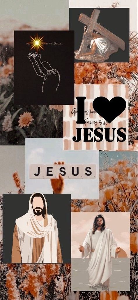 Pin em Inspirações <3 Jesus Collage, I Love Jesus, Love Jesus, Jesus, I Love, Collage, Flowers, Pins