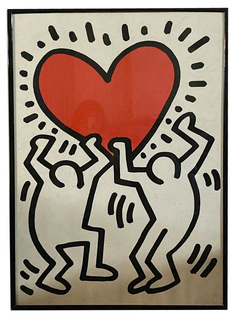 Listed on VNTG.com: Love print of Keith Haring, 1960 | #vntg #vintage Keith Harrington Art, Keith Harrington, Love Print, Keith Haring, Vintage Design, Vintage Designs, Art, Design