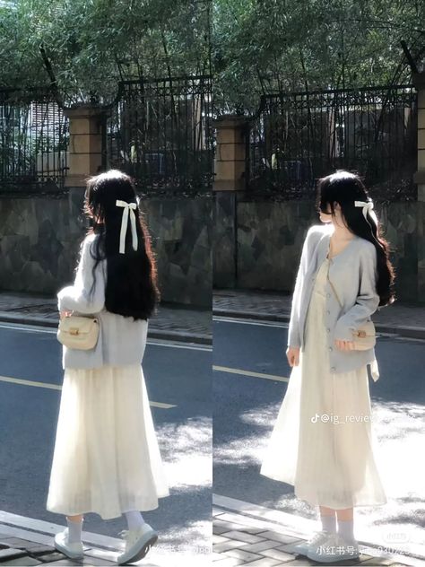 Fashion Outfits Korean Style Summer, Japanese Skirt Outfits Long, Sawako Style Outfit, Sawako Outfit Ideas, Sawako Fits, Modest Korean Fashion, Sawako Outfit, Aesthetic Korean Fashion, Madonna Vogue