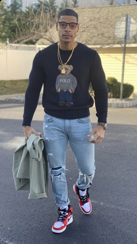 Mens Fashion Casual Urban Big And Tall, Men Swag, Men Swag Outfits Urban Style, Hbcu Homecoming Outfits Tailgate Men, Men’s Outfits With Jordans, Grown Man Outfits, Hood Style Outfits Men, Mens Jordan Outfits, Black Men Spring Fashion