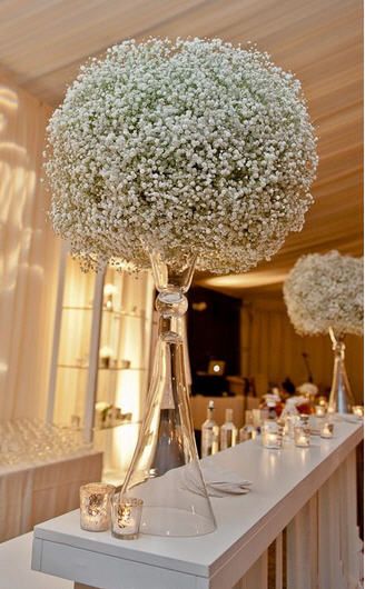 Baby's Breath Centerpiece, Wedding Decorations Reception, Baby's Breath Wedding, Tafel Decor, Unique Wedding Flowers, Babies Breath, Rustic Wedding Centerpieces, Rustic Weddings, בר מצווה