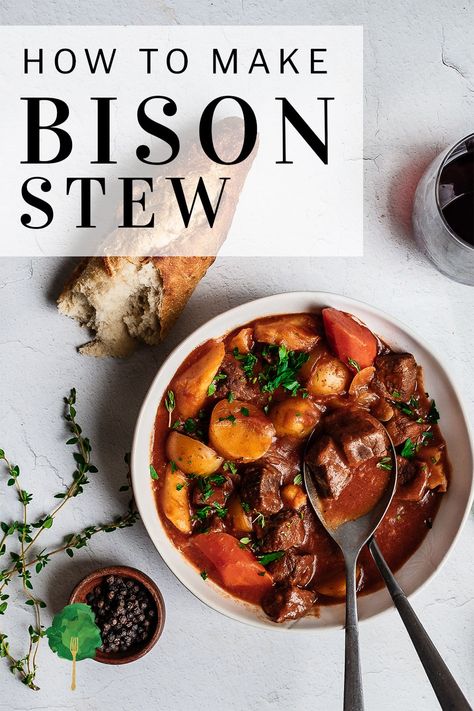 Bison Roast, Bison Stew, Bison Recipes, Bison Meat, The Stew, Stew Meat Recipes, Animal Based, Pot Roast Slow Cooker, Nourishing Foods