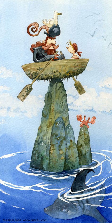 Pirate Illustration Character, Shipwreck Illustration, Pirate Watercolor, Pirates Drawing, Pirate Illustration, Pirates Illustration, Baba Jaga, Pirate Art, Illustration Portfolio