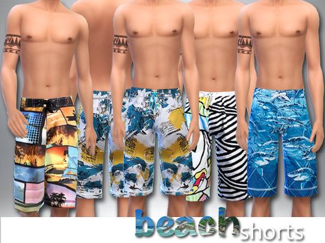 Set of 4 shorts,colorful and comfortable for your male sim .(Swimwear)  Found in TSR Category 'Sims 4 Male Swimwear' Guy Clothes, Sim4 Cc, Cc Clothing, Sims 4 Men Clothing, Sims 4 Male Clothes, Cc Shopping, Beach Outfit Men, Sims Baby, Kawaii Clothes Goth