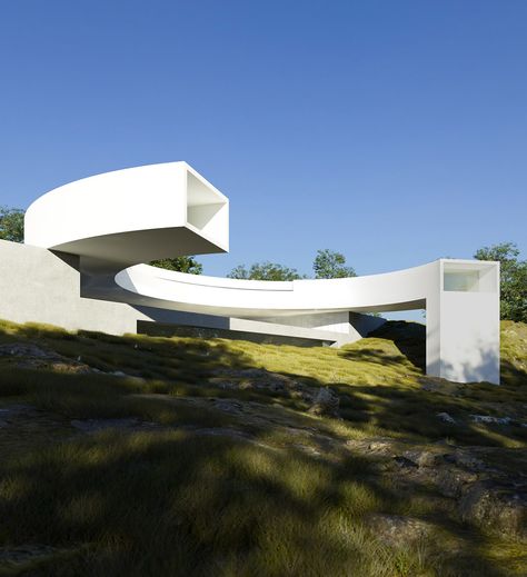 Fran Silvestre's new house protrudes astronomical observatory overlooking the sea in Marbella Astronomical Observatory, Sun House, Roof Plan, Architecture Firm, Architect Design, Amazing Architecture, Marbella, Interior Architecture Design, Open Space