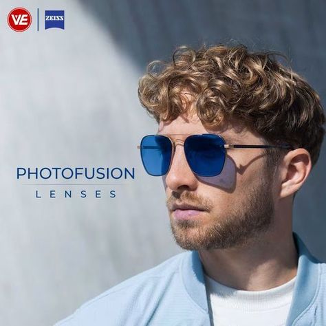 Photofusion lenses by Zeiss adapt to quickly changing light conditions enriched with photochromic solutions, going from light to dark in a matter of seconds. #eyewear #zeiss #sunglasses #fashion #glasses #eyewearfashion #veeye #eyeweartrends #ahmedabad #accessories #eyeweardesign #vision #luxuryeyewear #scrumfolks Eyewear Trends, Luxury Eyewear, Fashion Glasses, Sunglasses Fashion, Eyewear Design, Eyewear Fashion, Ahmedabad, Mirrored Sunglasses Men, Square Sunglasses Men