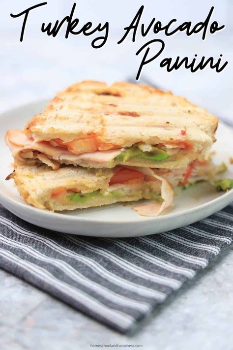 Turkey In Disguise Ideas, Avocado Panini, Turkey Avocado Sandwich, Turkey Panini, Turkey In Disguise, Turkey Avocado, Disguise A Turkey, Family Breakfast Recipes, Panini Sandwich