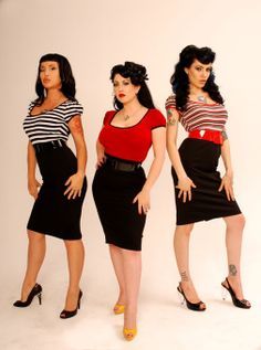 . Rockabilly Looks, Pin Up Looks, Estilo Pin Up, Rockabilly Girl, Rockabilly Outfits, Pin Up Outfits, Look Retro, Rockabilly Pin Up, Rockabilly Fashion