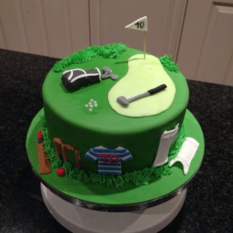 Multi sport cake football cricket and golf Multi Sports Birthday Cake, 18th Ideas, Cake Football, Cricket Cake, Football Cakes, Sports Cake, Golf Birthday Cakes, 30th Birthday Cake, Golf Cake