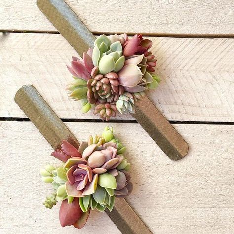 Succulents Wedding Flowers, Succulent Corsage, Shoulder Corsage, Succulents Wedding, Wrist Corsage Wedding, Succulent Boutonniere, 50th Wedding Anniversary Party, Money Flowers, Slap Bracelets