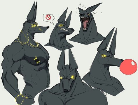 Jackal Character Design, Anubis Reference, Anubis Character Design, Anubis Drawing, Egyptian Character Design, Anubis Art, Anime Egyptian, Ancient Egyptian Gods, Egyptian Art