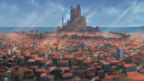 Asoiaf Castles, Arte Game, Kings Landing, Minecraft Castle, Corel Painter, Asoiaf Art, King's Landing, Fantasy Maps, Castle Art