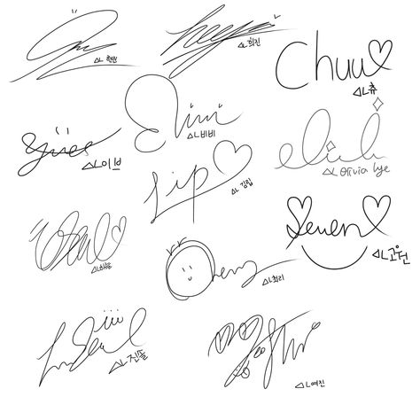 Artistic Signature Ideas, Loona Tattoo Ideas, C Signature Ideas, Pretty Signatures, Kpop Signature, Cute Signature Ideas, Photography Signature Logo, Cute Signature, Creative School Project Ideas