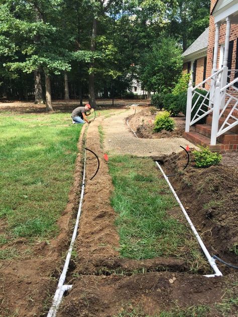 How To Install An Irrigation System | Young House Love Sprinkler System Design, Irrigation System Design, In Ground Sprinkler System, Sprinkler System Diy, Sprinkler System Installation, Irrigation System Diy, Lawn Sprinkler System, Garden Watering System, Lawn Irrigation