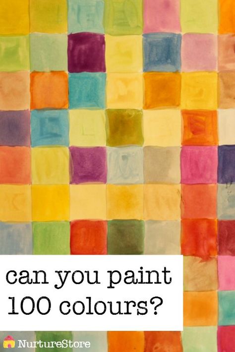 So pretty! Love this 100 colours challenge - great art and math activity, great STEAM activity 100 Color Challenge, Square Activities, Homeschool Art Curriculum, Art And Math, Maths Activity, Steam Activity, Art Math, Art History Lessons, Math Vocabulary