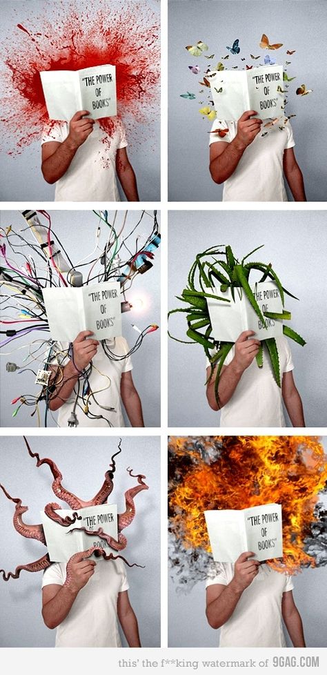 Not a real campaign, but it would be an awesome ad campaign for reading! Big Mama, Publicidad Creativa, Let's Dance, Mama Style, Junk Drawer, Book Stuff, Creative Ads, Creative Advertising, Creative Photos