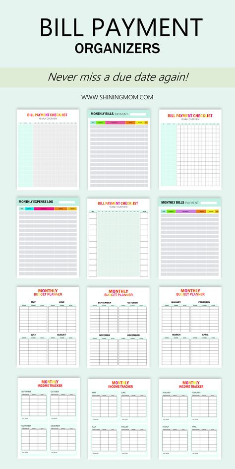 Bill Pay Station, House Bills List, Bill List Template, Bill Organizer Free Print, Monthly Bill Tracker Free Printable Budget Binder, Bill Payment Tracker Printables Free, Free Bill Tracker Printable, Bills Organization Ideas, Monthly Bills Template